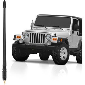 Highly Canductive Copper Internal Core 13 Inch Antenna Perfect Replacement car Accessories fit Compatible with 1997-2006 Jeep Wrangler TJ