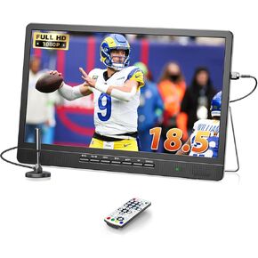 NORTHING 18.5" AC/DC Portable TV, 1080p, Built-in Speakers, USB,HDMI, AV, for Kitchen, RV, Boat, Truck, Playroom, Dorm Room, Remote, DC Car, (No Built-in Rechargable Battery,No WiFi)