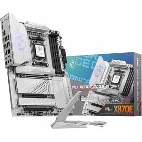 MSI MPG X870E Edge TI WiFi Motherboard, ATX - Supports AMD Ryzen 9000/8000 / 7000 Processors, AM5-80A SPS VRM, DDR5 Memory Boost 8400+MT/s (OC), PCIe 5.0 x16, M.2 Gen5, Wi-Fi 7, 5G LAN