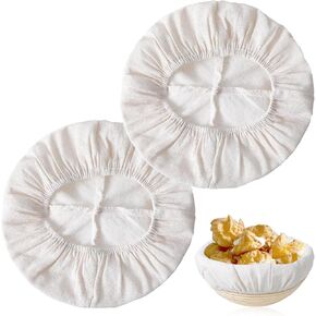 Lusofie 2 PCS Bowl Covers لتبحيل الخبز - أغطية العجين المخمر القابلة لإعادة الاستخدام (10 بوصات)