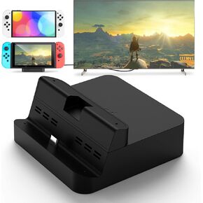 GuliKit TV Docking Station for Switch, Portable Dock Station with 4K HDMI, Type-C and USB Port, Replacement Dock Fits Switch with or Without Case(No Cable)