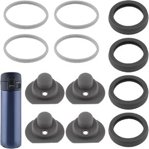 BOXOB 12pcs Gasket Replacement for Zojirushi Stainless Steel Mug 16oz 12oz, Silicone Lid Seal Ring Stopper Parts Leak-Proof Water Bottle Accessories Compatible with SM-K Series Accessories BPA Free
