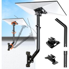 Dataroad Starlink Gen 3 Mount ، متوافق مع Gen3 starlink ， Starlink Pole Thunting Kit مع محول أنابيب قابل للتعديل 0-360 ° لـ Starlink V3 ، مجموعة التثبيت لـ Starlink Internet Satellite