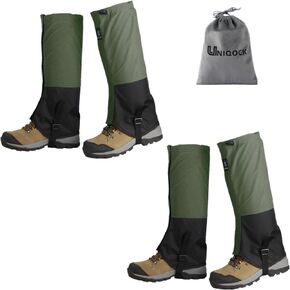 2 Pairs Leg Gaiters Adjustable Shoe Snow Boot Guard Gators for Running Shoe Gaiters, Trail Running Gaiters Sandproof