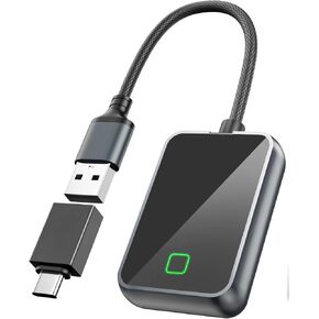 محول CarPlay اللاسلكي لـ iPhone ، يحول Carplay Wired إلى اللاسلكي ، والتوصيل والتشغيل Dongle لـ Apple Carplay ، ومحول التحكم في Bluetooth للسيارات من عام 2016 والسيارات مع Carplay المدمج