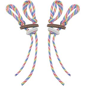 2PCS Competitive Shooting Accurate Light Bow Finger Rope Recurve Bow Guard Rope Wrist Rope Protective Rope Colorful Long 14cm Shooting Archery Accessories Adjustable Recurve Bow Rope