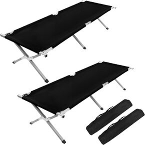 YSSOA Camping Cot, Sleeping Cots for Adults with Storage Bag, Portable and Lightweight Cot Bed for Outdoor Traveling, Hiking, Office Nap, Easy to Set up, 1 Pack