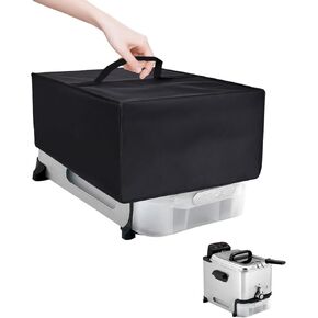 Deep Fryer Cover Heat-Resistant Dust-proof Waterproof Deep Fryer Protective Cover Lid Compatible with T-fal 3.5L Stainless Steel Deep Fryer FR702D51 (20.9"D x 15.7"W x 12.6"H) (Silver)
