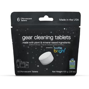 Gear Cleaning Tablets by Bottle Bright (6 or 20 Count) - EPA Safer Choice Certified - Hydration Reservoir, Large Container & Water Storage System Cleaner