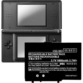 USG-003 Replacement Battery,(2025 New Upgraded) 1000mAh New 0 Cycle Li-ion Battery Compatible with DS Lite NDSL Game Player (Not for DSi, DSi XL, DSi LL)