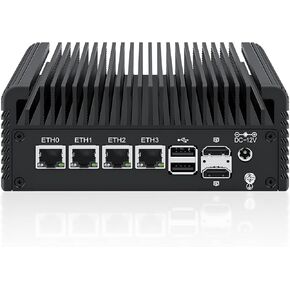 جدار الحماية الجهاز الدقيق Core N150،4xi226-V 2.5g PC Mini Mini ، Ddr5،2*nvme 2*sata ، 6*usb ، 2*hdmi ، type-c ، dp ، firewall mini pc server server
