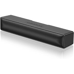 Computer Speakers with Boost Bass, Loud Stereo PC Speaker, for Computer/PC/Desktop/Laptop/Monitor, Gaming/Music/Movies, USB Powered, Button Control, Colored LED Lights, Gift for Him, Black