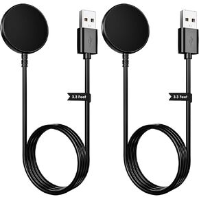 2 Pack for Samsung Galaxy Watch Charger Compatible with Watch Ultra/7/6/6 Classic/5/5 Pro/4/4 Classic/3/Active/FE USB Magnetic Fast Charging 3.3FT
