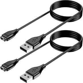 2-Pack Charger Cable for Garmin Fenix 7 6 5 S X, Vivoactive 5 4 4S 3, Forerunner 965 955 945 265 245 55 45 45S, Venu2/Venu/Venu Sq 2, Instinct 2 1, Approach S40 S60 S62 S70 (2 Pack (3.3ft+3.3ft))