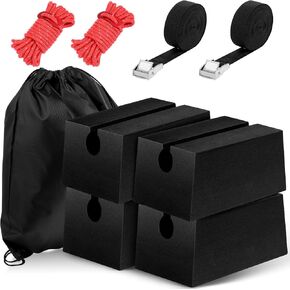 Universal Canoe Carrier Kit 6.7 Inch Foam Block Car Top Roof Carrier Kit Kayak Rack Canoe Rack Accessories Soft Roof Rack Pads for Standard Replacement Car Top Roof Racks Pads with Tie-Downs