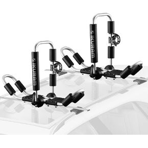 Kayak Roof Racks for 2 Kayaks, J-Bar Kayak Carrier Holder for Cars, SUV, Truck, Surfboard Ski SUP Canoe Roof Top Mount Racks