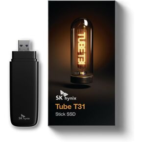 SK hynix Tube T31 1TB Stick Type SSD with DRAM | up to 1000MB/s | 10 Gbps | USB-A 3.2 Gen2 | External Solid State Flash Drive Compatible with PS4, PS5, Xbox, Window PC & Mac