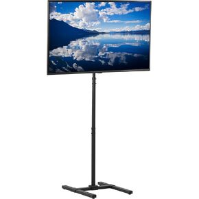 VIVO TV Floor Stand for 13 to 50 inch Flat Panel LED LCD Plasma Screens, Portable Display Height Adjustable Mount STAND-TV07…