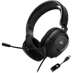 Corsair HS35 v2 Multiplatform Wired Gaming Headset – Flexible Omni-Directional Microphone – Universal 3.5mm Connection – PC, Mac, PS5, PS4, Xbox, Nintendo Switch, Mobile – Red