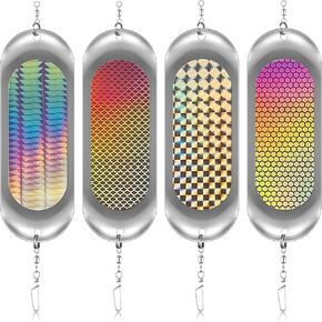 4 Pcs Kokanee Dodger Fishing Flashers Salmon Fishing Trolling Tackle Lures Fish