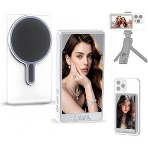 Phone vlog Selfie Monitor Screen, Content Creator Essentials, Back Camera Monitor iPhone & Android Phone,Magnetic Mount Wireless Connection, Using Phone Rear Camera for Selfie Vlog Live Stream TikTok