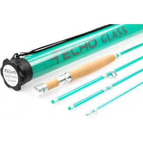 River Glass Fiberglass Fly Rod #4 8'0" Gorgeous Glacier