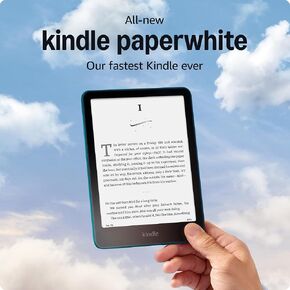 Kindle Paperwhite Essentials Bundle including All-new Kindle Paperwhite (16GB) - Black, Plant-Based Leather Cover - Black, and Power Adapter