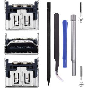 3 Pack Replacement HDMI Port for Sony PlayStation 5 PS5 Display Socket Jack Interface Connector Repair Kit