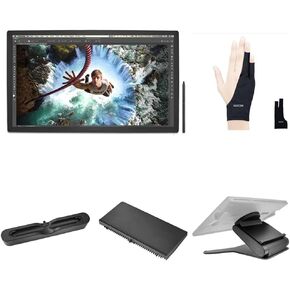 Wacom Cintiq Pro 27 Creative Pen Display Bundle - Stand, Extension Table, Pro Pen 3 Tray & Drawing Glove