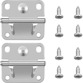 Cooler Stainless Steel Hinge Replacement for Coleman, Camping Coolers Accessories with Screws, Compatible with Ice Chest Stainless Steel Hinges Replacement 5235 5250 5286b 6262 6270 (2 PCS)
