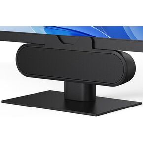 Monitor Speakers, Computer Speakers for Desktop PC, USB Speaker with Integrated USB A Type C Connector, Easily Clamp to Monitors, 10W(Black)