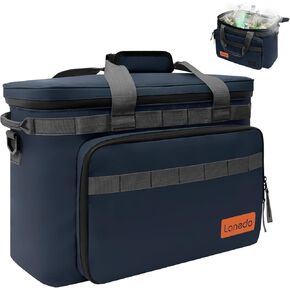 Soft Cooler Bag, Collapsible Soft Sided Cooler, 36 Cans Insulated Beach Cooler Lunch Bag, Large Leakproof Camping Cooler Reusable Waterproof Ice Chest for Travel Picnic Kayaking (Blue)