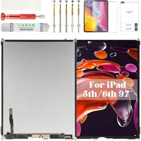 for iPad 5 Screen Replacement Display for iPad 6th Gen Screen Replacement Kit for iPad A1822 LCD Screen Replacement 9.7 2017 2018 A1823 A1893 A1954 (Without Digitizer)