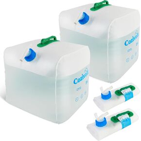 Collapsible Water Container 5.3 Gallon, BPA-Free Portable Water Storage Jug with Spigot – Leakproof Foldable Water Cube for Camping, Hiking, RV, Emergency Survival & Outdoor Adventures (1 Pack)