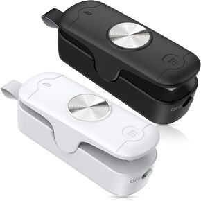 Bag Sealer, 2 in 1 Mini Bag Sealer Heat Seal and Cutter, Portable Chip Bag Sealer Heat Sealer Bag Resealer for Snacks Candies Plastic Bag Food Storage (Batteries Included)