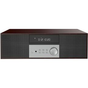 LONPOO Stereo Shelf System for Home, Vintage CD Player 40W RMS Micro Mini System with Remote Control, Bluetooth, FM Radio, USB MP3 Playback & Aux-in,Silver