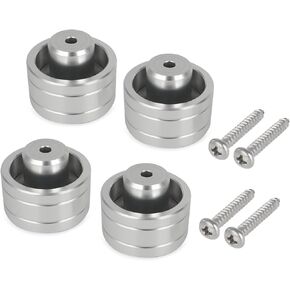 4Pcs Vintage Turntable Speaker Isolation Feet Replacement Pads for Pioneer PL-512/514/516/518/540/560, Custom Turntable Suspension Feet with Screws Anti-Vibration Improve Sound Aluminum