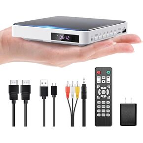 Arafuna DVD Players for TV, Mini DVD Player HDMI with Remote Control and RCA Cord, 1080P HD Region Free DVD Players Compatible with USB/TF Card, Small Compact CD/DVD Player for Home Support PAL/NTSC