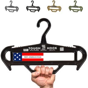 XL Tough Hook Heavy Duty Hanger, X-Large Tactical Hanger for Police Gear, Scuba Gear, & Dive BCD, 180-lb Capacity Wetsuit Hanger with Carry Handle, USA Made, Gray 1 Pack