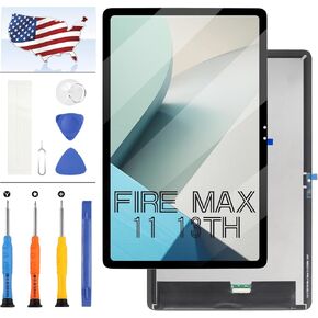 LCD Screen for Amazon Fire Max 11 2023 Screen Replaccement 11Inch for Amazon Fire Max 11 13th Generation SU8NST LCD Display Touch Digitizer Assembly Repair Kit with Tools -Black