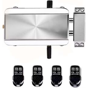 Keyless Entry Electronic Lock with 4 Remote Control, Smart Lock Anti-Theft Deadbolt Access Control System