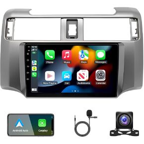 Car Stereo Radio Upgrade for Toyota 4Runner 2009-2019, Android 13 Wireless CarPlay Stereo Screen with CarPlay Android Auto, 9" IPS Touchscreen Car Radio Support GPS Navigation WiFi Bluetooth