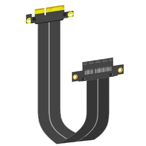 Glotrends 100mm PCIe 4.0 x4 Riser Cable لـ M.2 ، WiFi ، Firewire ، USB ، بطاقات الصوت ، إلخ