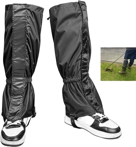 1 Pairs Lawn Care Leg Gaiters, Waterproof Garden Trimming Leg Chaps, Adjustable Leg Protection for Weed Eating Leg Guards for Men Lawn Care Accessories for Outdoor Farm Garden Working in Kuwait