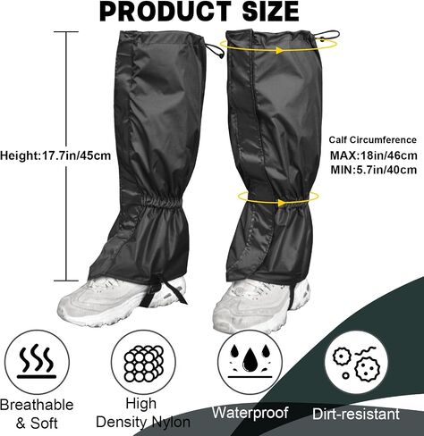 1 Pairs Lawn Care Leg Gaiters, Waterproof Garden Trimming Leg Chaps, Adjustable Leg Protection for Weed Eating Leg Guards for Men Lawn Care Accessories for Outdoor Farm Garden Working in Kuwait