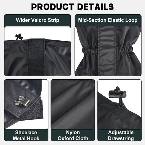 1 Pairs Lawn Care Leg Gaiters, Waterproof Garden Trimming Leg Chaps, Adjustable Leg Protection for Weed Eating Leg Guards for Men Lawn Care Accessories for Outdoor Farm Garden Working in Kuwait