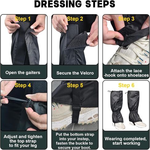 1 Pairs Lawn Care Leg Gaiters, Waterproof Garden Trimming Leg Chaps, Adjustable Leg Protection for Weed Eating Leg Guards for Men Lawn Care Accessories for Outdoor Farm Garden Working in Kuwait