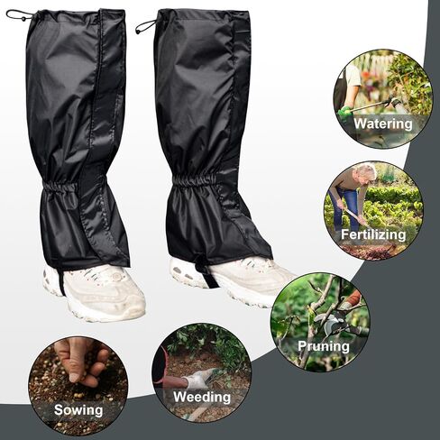 1 Pairs Lawn Care Leg Gaiters, Waterproof Garden Trimming Leg Chaps, Adjustable Leg Protection for Weed Eating Leg Guards for Men Lawn Care Accessories for Outdoor Farm Garden Working in Kuwait
