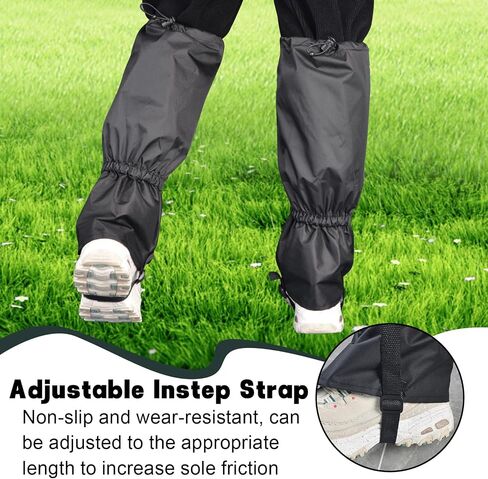 1 Pairs Lawn Care Leg Gaiters, Waterproof Garden Trimming Leg Chaps, Adjustable Leg Protection for Weed Eating Leg Guards for Men Lawn Care Accessories for Outdoor Farm Garden Working in Kuwait
