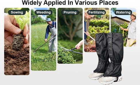 1 Pairs Lawn Care Leg Gaiters, Waterproof Garden Trimming Leg Chaps, Adjustable Leg Protection for Weed Eating Leg Guards for Men Lawn Care Accessories for Outdoor Farm Garden Working in Kuwait